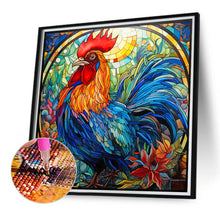 Load image into Gallery viewer, Rooster Glass Painting 40*40CM (canvas) Full Round Drill Diamond Painting
