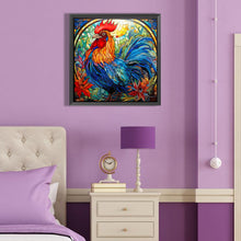 Load image into Gallery viewer, Rooster Glass Painting 40*40CM (canvas) Full Round Drill Diamond Painting
