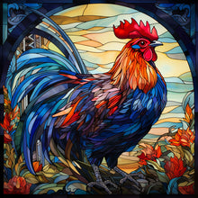 Load image into Gallery viewer, Rooster Glass Painting 40*40CM (canvas) Full Round Drill Diamond Painting
