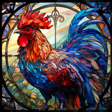 Load image into Gallery viewer, Rooster Glass Painting 40*40CM (canvas) Full Round Drill Diamond Painting
