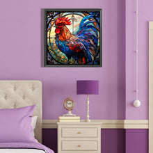 Load image into Gallery viewer, Rooster Glass Painting 40*40CM (canvas) Full Round Drill Diamond Painting
