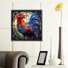 Load image into Gallery viewer, Rooster Glass Painting 40*40CM (canvas) Full Round Drill Diamond Painting
