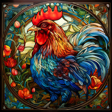 Load image into Gallery viewer, Rooster Glass Painting 40*40CM (canvas) Full Round Drill Diamond Painting
