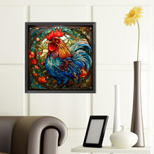 Load image into Gallery viewer, Rooster Glass Painting 40*40CM (canvas) Full Round Drill Diamond Painting
