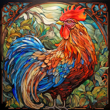 Load image into Gallery viewer, Rooster Glass Painting 40*40CM (canvas) Full Round Drill Diamond Painting
