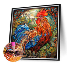 Load image into Gallery viewer, Rooster Glass Painting 40*40CM (canvas) Full Round Drill Diamond Painting
