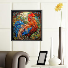 Load image into Gallery viewer, Rooster Glass Painting 40*40CM (canvas) Full Round Drill Diamond Painting
