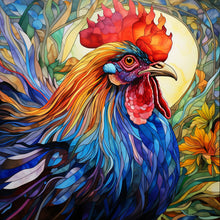 Load image into Gallery viewer, Rooster Glass Painting 40*40CM (canvas) Full Round Drill Diamond Painting
