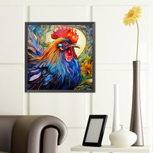 Load image into Gallery viewer, Rooster Glass Painting 40*40CM (canvas) Full Round Drill Diamond Painting
