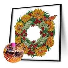 Load image into Gallery viewer, Sunflower Wreath 30*30CM (canvas) Partial Special-Shaped Drill Diamond Painting
