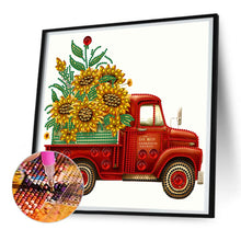 Load image into Gallery viewer, Sunflower Vintage Car 30*30CM (canvas) Partial Special-Shaped Drill Diamond Painting
