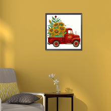 Load image into Gallery viewer, Sunflower Vintage Car 30*30CM (canvas) Partial Special-Shaped Drill Diamond Painting
