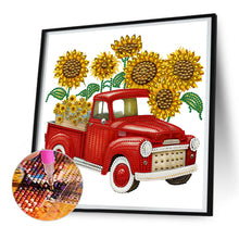Load image into Gallery viewer, Sunflower Vintage Car 30*30CM (canvas) Partial Special-Shaped Drill Diamond Painting

