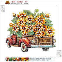 Load image into Gallery viewer, Sunflower Vintage Car 30*30CM (canvas) Partial Special-Shaped Drill Diamond Painting
