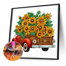 Load image into Gallery viewer, Sunflower Vintage Car 30*30CM (canvas) Partial Special-Shaped Drill Diamond Painting
