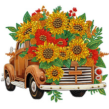 Load image into Gallery viewer, Sunflower Vintage Car 30*30CM (canvas) Partial Special-Shaped Drill Diamond Painting
