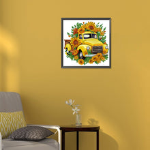 Load image into Gallery viewer, Sunflower Vintage Car 30*30CM (canvas) Partial Special-Shaped Drill Diamond Painting
