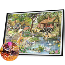 Load image into Gallery viewer, Rural Scenery 50*40CM (canvas) Full Round Drill Diamond Painting
