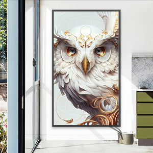 Metal Owl 40*70CM (canvas) Full Round AB Drill Diamond Painting