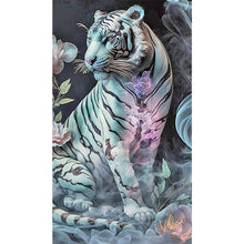 Load image into Gallery viewer, White Tiger 40*70CM (canvas) Full Round AB Drill Diamond Painting
