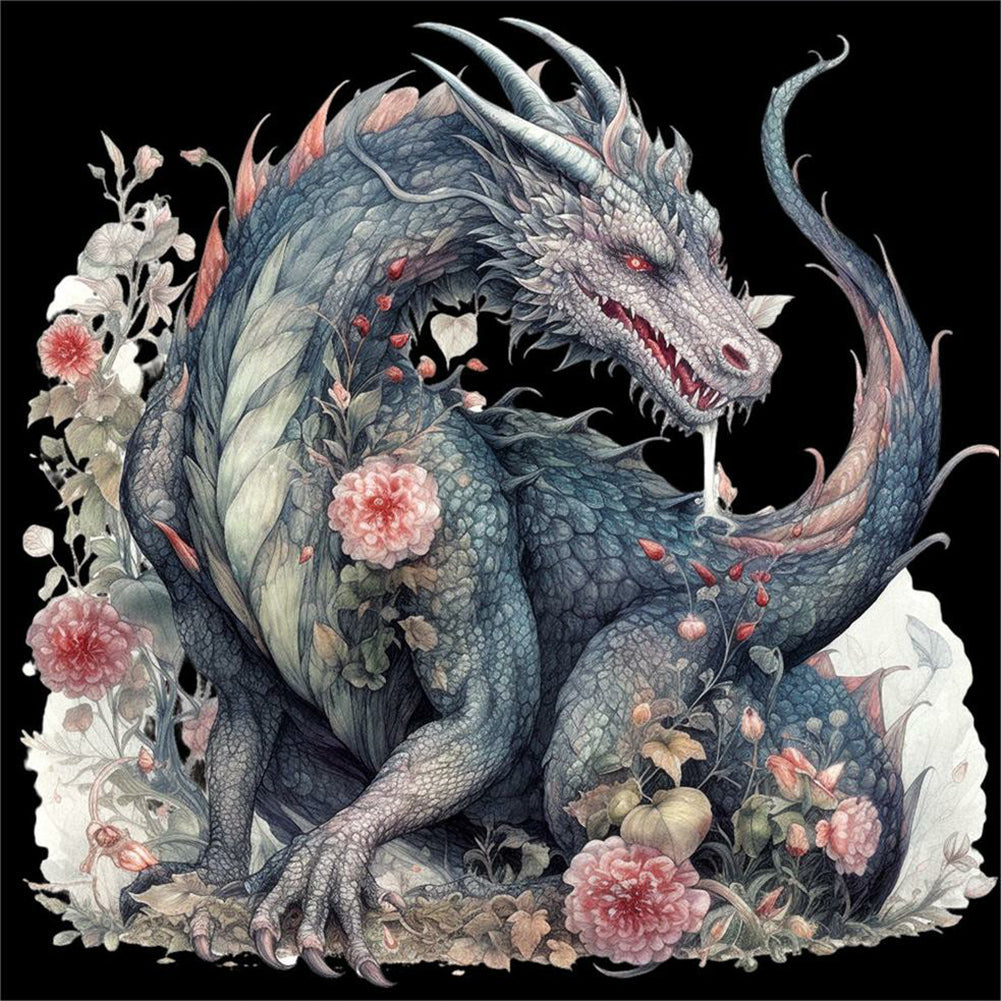 Western Dragon 40*40CM (canvas) Full Round Drill Diamond Painting