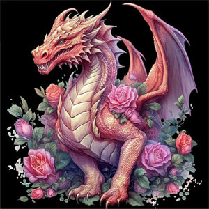 Western Dragon 40*40CM (canvas) Full Round Drill Diamond Painting