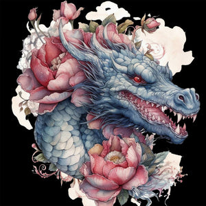 Western Dragon 40*40CM (canvas) Full Round Drill Diamond Painting