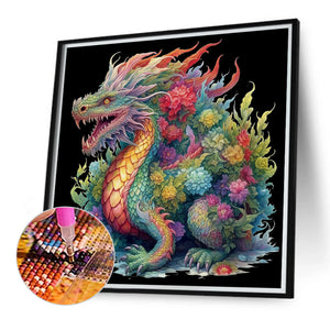 Western Dragon 40*40CM (canvas) Full Round Drill Diamond Painting