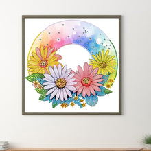 Load image into Gallery viewer, Rainbow Flowers 30*30CM (canvas) Partial Special-Shaped Drill Diamond Painting
