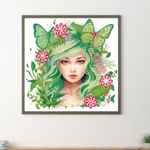 Load image into Gallery viewer, Butterfly Elf Girl 30*30CM (canvas) Partial Special-Shaped Drill Diamond Painting
