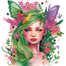 Load image into Gallery viewer, Butterfly Elf Girl 30*30CM (canvas) Partial Special-Shaped Drill Diamond Painting

