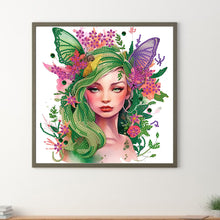 Load image into Gallery viewer, Butterfly Elf Girl 30*30CM (canvas) Partial Special-Shaped Drill Diamond Painting
