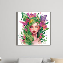 Load image into Gallery viewer, Butterfly Elf Girl 30*30CM (canvas) Partial Special-Shaped Drill Diamond Painting
