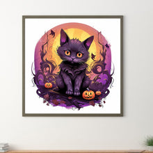 Load image into Gallery viewer, Halloween Black Cat 40*40CM (canvas) Full Round Drill Diamond Painting
