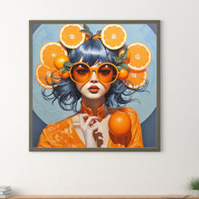 Load image into Gallery viewer, Orange Girl 40*40CM (canvas) Full Round Drill Diamond Painting
