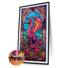 Load image into Gallery viewer, Windowsill Glass Flying Dragon 40*60CM (canvas) Full Round Drill Diamond Painting
