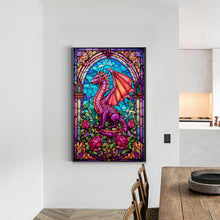 Load image into Gallery viewer, Windowsill Glass Flying Dragon 40*60CM (canvas) Full Round Drill Diamond Painting
