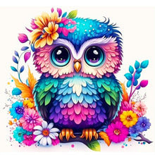 Load image into Gallery viewer, Blue Owl 40*40CM (canvas) Full Round Drill Diamond Painting
