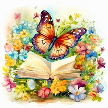 Load image into Gallery viewer, Butterfly Reading 40*40CM (canvas) Full Round Drill Diamond Painting
