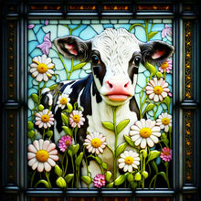 Load image into Gallery viewer, Dairy Cow 40*40CM (canvas) Full Round Drill Diamond Painting
