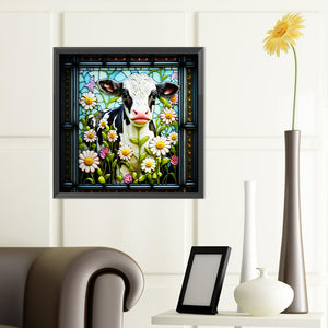 Dairy Cow 40*40CM (canvas) Full Round Drill Diamond Painting