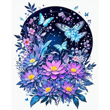 Load image into Gallery viewer, Butterfly Flying On Flower 40*50CM (canvas) Full Round Drill Diamond Painting

