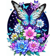 Load image into Gallery viewer, Butterfly On Flower 40*50CM (canvas) Full Round Drill Diamond Painting
