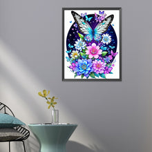 Load image into Gallery viewer, Butterfly On Flower 40*50CM (canvas) Full Round Drill Diamond Painting
