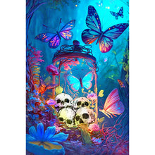 Load image into Gallery viewer, Skull And Butterfly 40*60CM (canvas) Full Round Drill Diamond Painting
