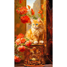 Load image into Gallery viewer, Orange Cat 40*70CM (canvas) Full Round Drill Diamond Painting
