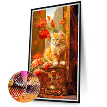 Load image into Gallery viewer, Orange Cat 40*70CM (canvas) Full Round Drill Diamond Painting
