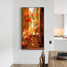 Load image into Gallery viewer, Orange Cat 40*70CM (canvas) Full Round Drill Diamond Painting
