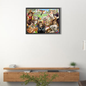 Cat Party 40*30CM (canvas) Full Square Drill Diamond Painting