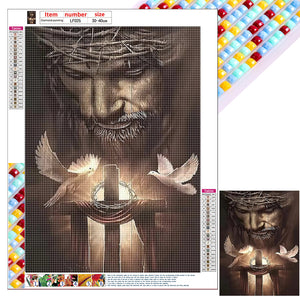 Jesus 30*40CM (canvas) Full Square Drill Diamond Painting